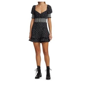 Alice + Olivia Crawford Polka Dot Mini Dress Size 4